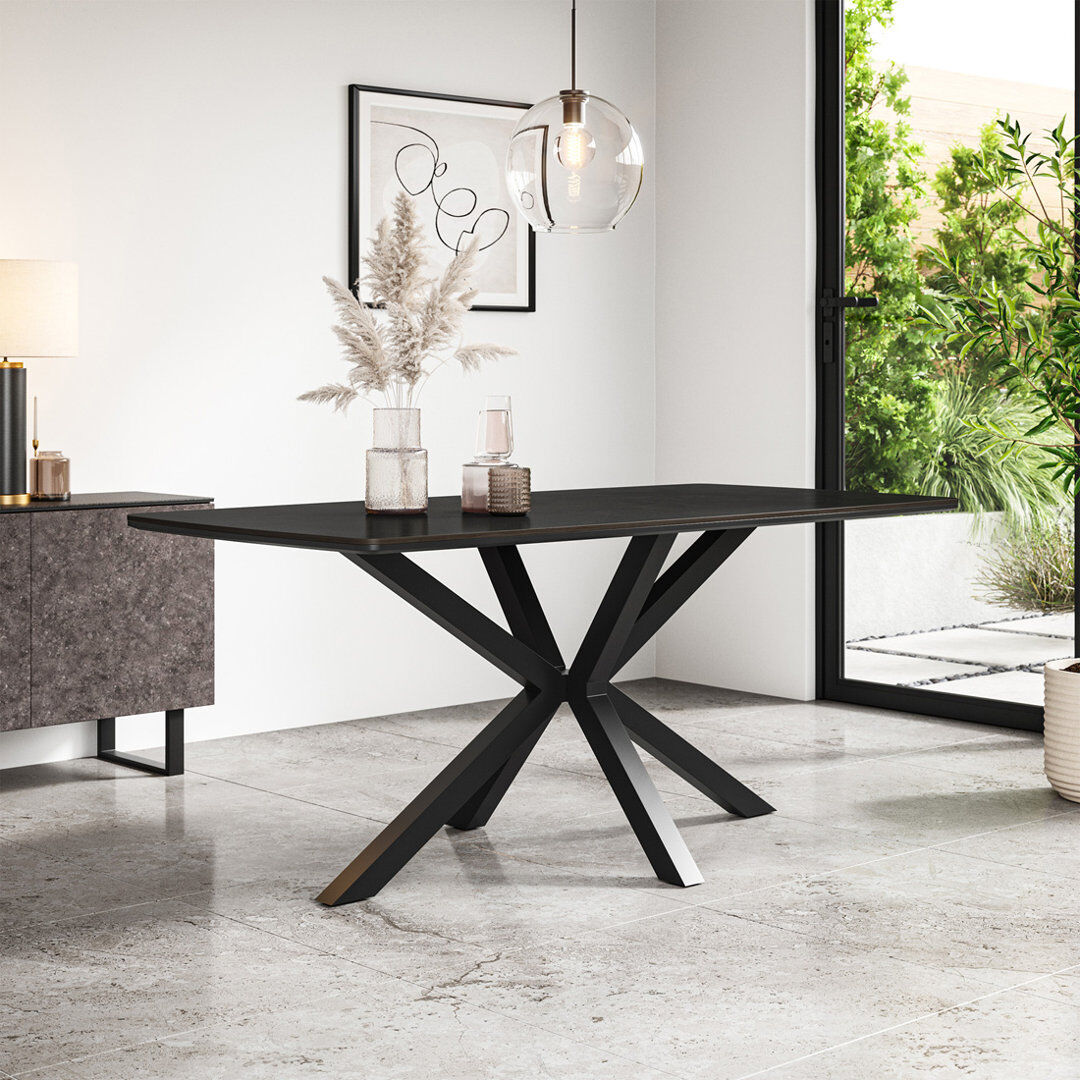 Metro Juno Sintered Stone Ceramic Dining Table 6-8 Seater Concrete