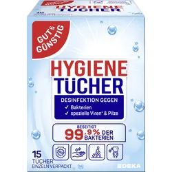 GUT&GÜNSTIG Desinfektionstücher 1-lagig weiß