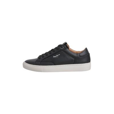 Sneaker PEPE JEANS "Trainer JOE BASIC M", Herren, Gr. 41, schwarz, 100% Polyurethan, Schuhe Sneaker