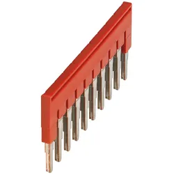 Schneider Electric NSYTRAL410 Linergy-TR, Einsteckbrücke, für Durchgangsklemmen und Trennklemmen, 4mm2, 10 polig, in Farbe Rot  - 10 Stück