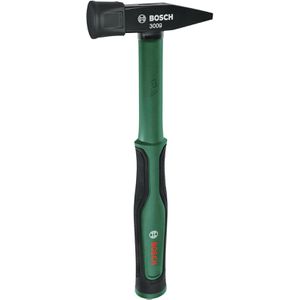 Bosch Schlosserhammer 1600A034GL, 300g Kopfgewicht, mit Fiberglasstiel und Gummi-Schlagkopf