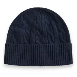 Gant für Damen. 4910058 Marineblaue Strickmütze mit Zopfmuster (OSFA), Lässig, Wolle, Klassisch