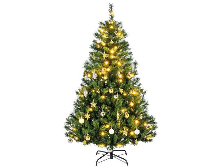 ComfortXL Weihnachtsbaum De-41585 LED und Schmuck, 150 cm Grün, Kunststoff, 150 cm, Dekoration, Weihnachtsdekoration, Christbäume & Zubehör