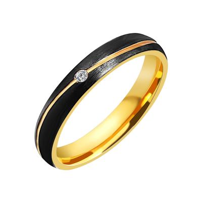 Partnerring AKZENT "Yara, langlebig" Gr. 54, bunt (bicolor), Fingerringe, Damen, 54, Edelstahl