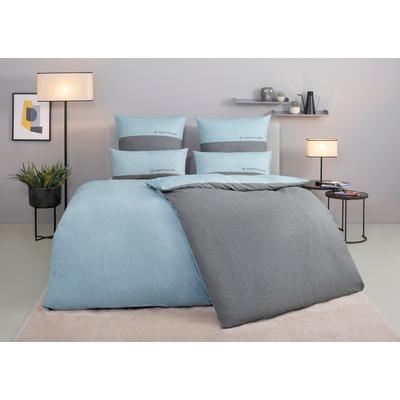 Bettwäsche TOM TAILOR HOME "Henry", blau (hellblau), B/L: 155cm x 220cm, 1 Stk., 1 Stk., Renforcé, B/L: 80cm x 80cm, 3 Stk., Renforcé, Obermaterial: 100% Baumwolle, Bettwäsche, Bettwäsche, Bettwäsche aus Baumwolle, mit GRATIS-Zugabe: Sporthandtuch