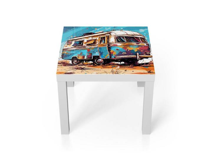 DEQORI Couchtisch 'Wüstenroadtrip', Glas Beistelltisch Glastisch modern