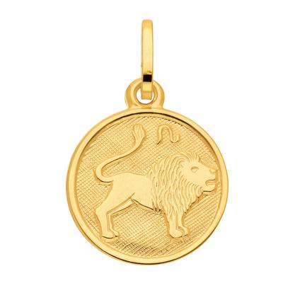 Kettenanhänger ADELIA´S "333 Gold Sternzeichen Anhänger Löwe Ø 11,8 mm", gold, Schmuckanhänger, Herren, Löwe, Gold, Kettenanhänger, Goldschmuck für Damen & Herren