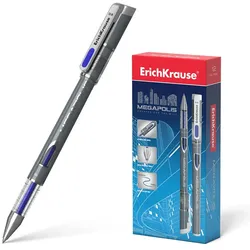 Gelstifte 0,35mm 12er Pack Blau - nicht schmierend - Gel Kugelschreiber Stifte Gelschreiber Schreibstifte für Schule & Bürobedarf - Megapolis