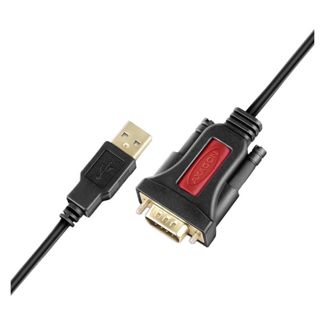 Axagon ADS-1PSN, USB-A 2.0 - sériový RS-232 DB9-M Prolific adaptér / kabel (1.50 m) (ADS-1PSN)