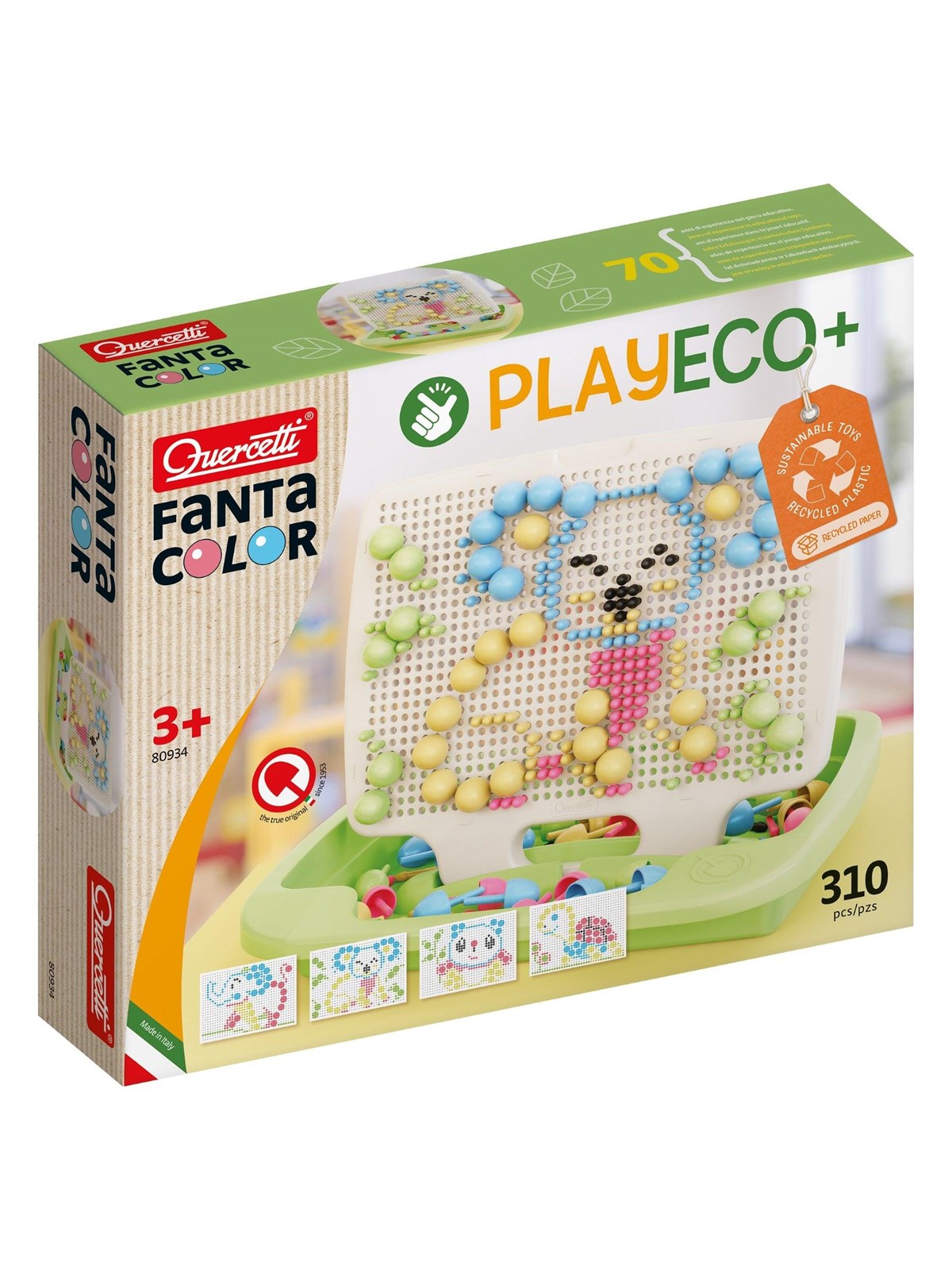 Quercetti Fantacolor Play Eco Insert Mosaic 310pcs.