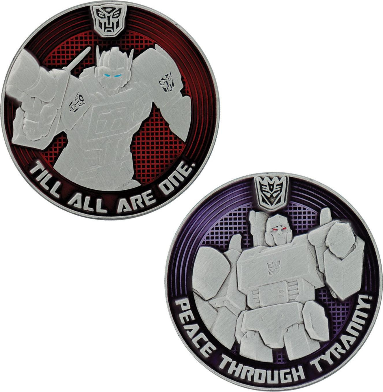 Fanatic Transformers Generatie 1 verzamelmunt G1 Autobots vs. Decepticons limited edition 4 cm