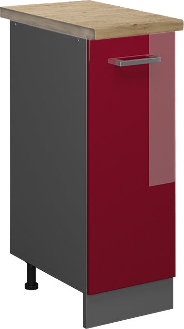 Vicco R-Line Apotheekkast Rode hoogglans en Eik, Model 46339