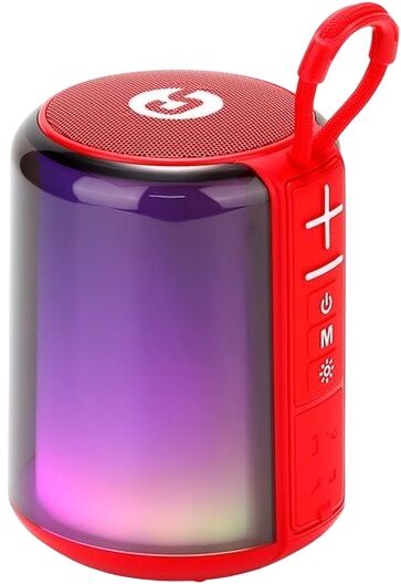 Coluna Portátil Bluetooth Light Boom 5W c/ Rádio FM (Vermelho) - COOLSOUND