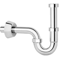 Röhrensiphon Kunststoff verchr. 11/4'' DN32 kurze Ausführung