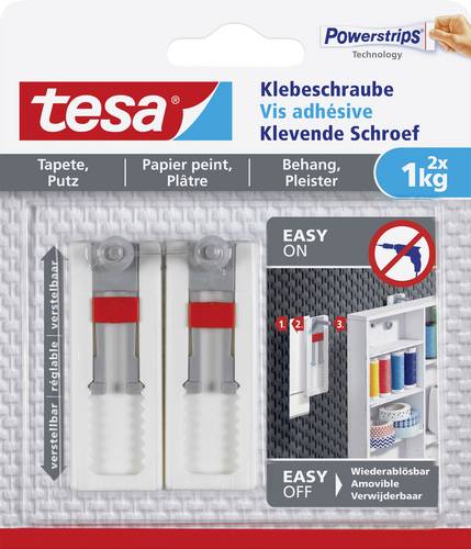 TESA 77775 Klebeschraube verstellbar Weiß Inhalt: 2St.