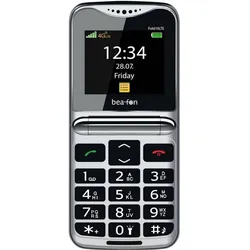 Bea-Fon Fold10 LTE schwarz-silber (2.20", 0.30 Mpx), Tastenhandy, Schwarz, Silber