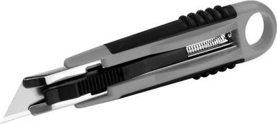 Westcott Cutter Professional, ergonomischer Griff, leichtes Kunststoffgehäuse, automatische Klingenrückführung, grau/schwarz