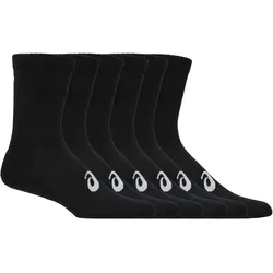 6er Pack ASICS Crew Socken 001 - performance black 43-46