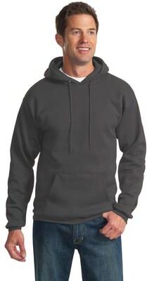 Port & Company PC90H Essential Fleece Pullover Hooded Sweatshirt in Charcoal size 4XL