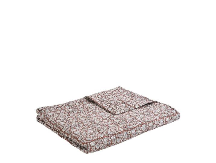 Couvre-lit en coton - 230 x 180 cm - terracotta
