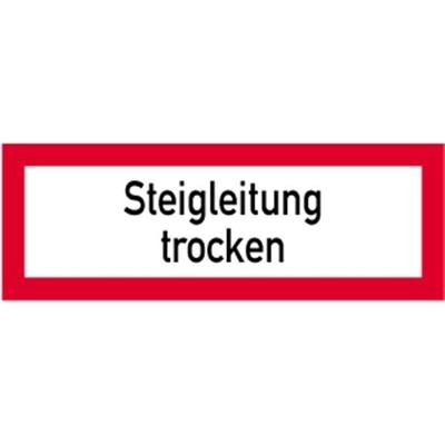 Schild Steigleitung trocken, Kunststoff, 297x105 mm