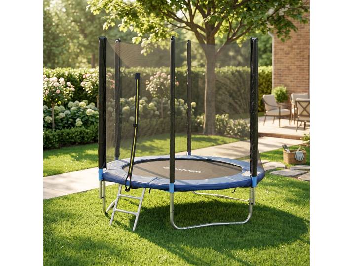SPORTNOW Trampoline Extérieur Ø180cm Filet Sécurité