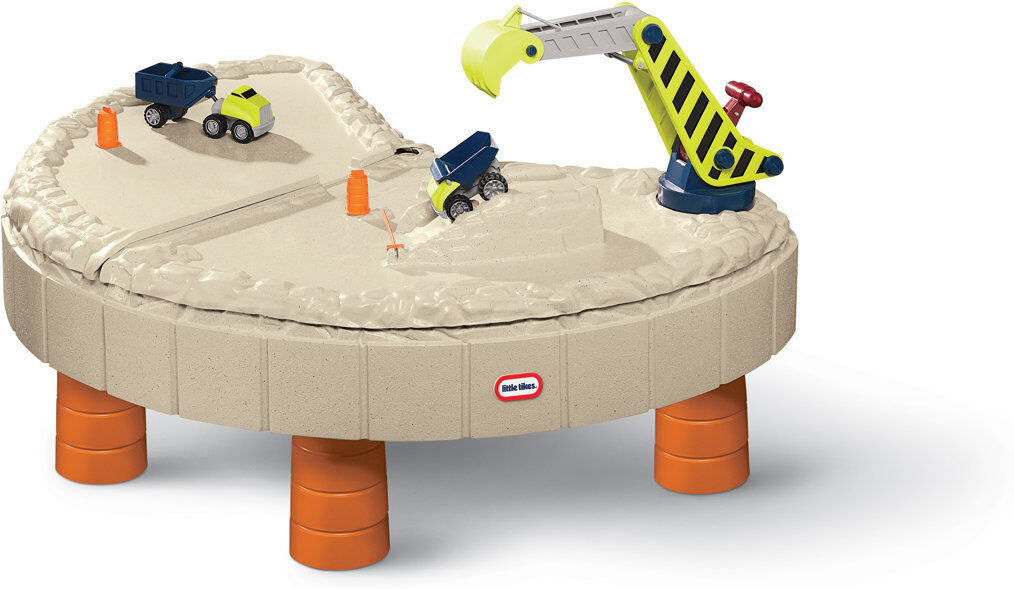 Little Tikes Builder's Bay Sand & Water Table Orange/Tan Plastic 111cm H X 128cm W X 25cm L