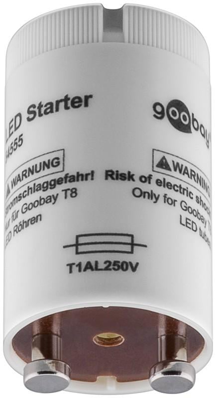 Goobay 54555 LED-starter grijs voor LED-buis T8