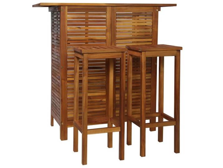 VidaXL - Bar-set akazienholz, One Size, Braun