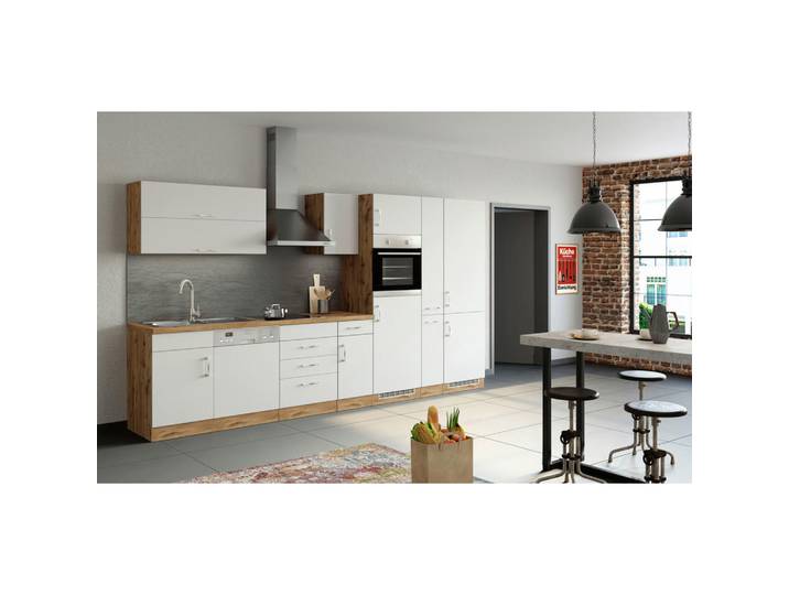 Held Küchenleerblock, Weiß, nur wie online abgebildet bestellbar, 360x200x60 cm, in den Filialen individuell planbar, Küchen, Küchenzeilen & Küchenblöcke, Küchenzeilen ohne Geräte