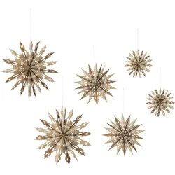 Star Dekorationssterne, 15, 23 und 30 cm, 6 St.