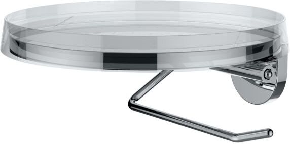 LAUFEN Kartell Papierhalter H3843320040001 185 x 185 mm, mit Deko Disc in kristallklar