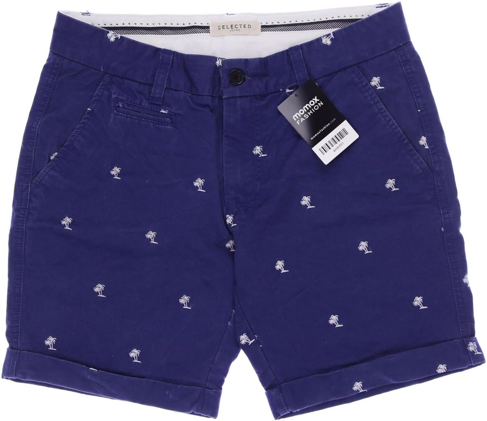 Selected Herren Shorts, Blau, Gr. S, Baumwolle - Second Hand