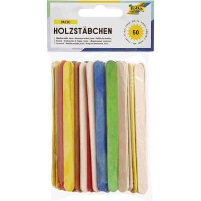 Folia Holzstäbchen BASIC, 114x10x2mm, 50 Stück