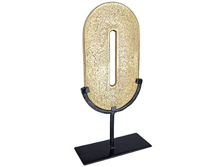 Gilde Sculpture décorative Moderne en Aluminium Zero - Objet décoratif numéro 0 zéro - Couleur : Or - Hauteur 39 cm