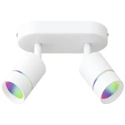 Müller Licht LED-Anbau-Strahler „NALO tint“ weiß u. Farbwechsel 2flg.