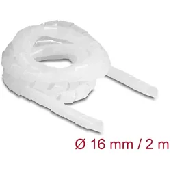DELOCK Spiralschlauch flexibel 2 m x 16 mm transparent
