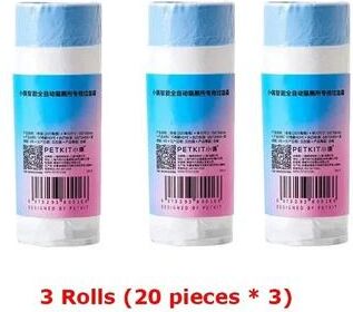 Inspired Finds PETKIT Smart Cat Litter Box Waste Bags Replacement Roll (20PCS) 20pcsx3
