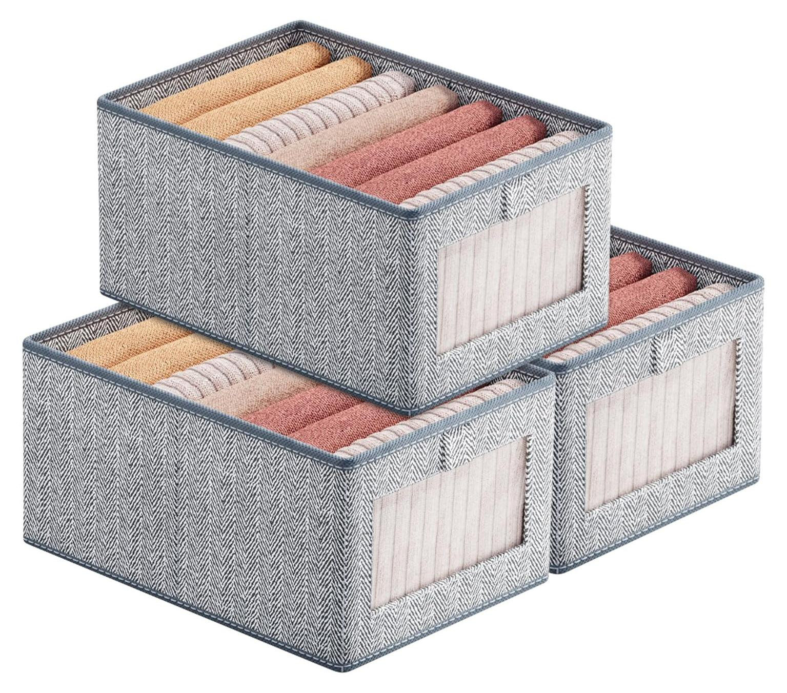 Dripio Set van 3 inklapbare opbergboxen voor kleding, grijs, B/D/H: 36 x 25 x 20 cm