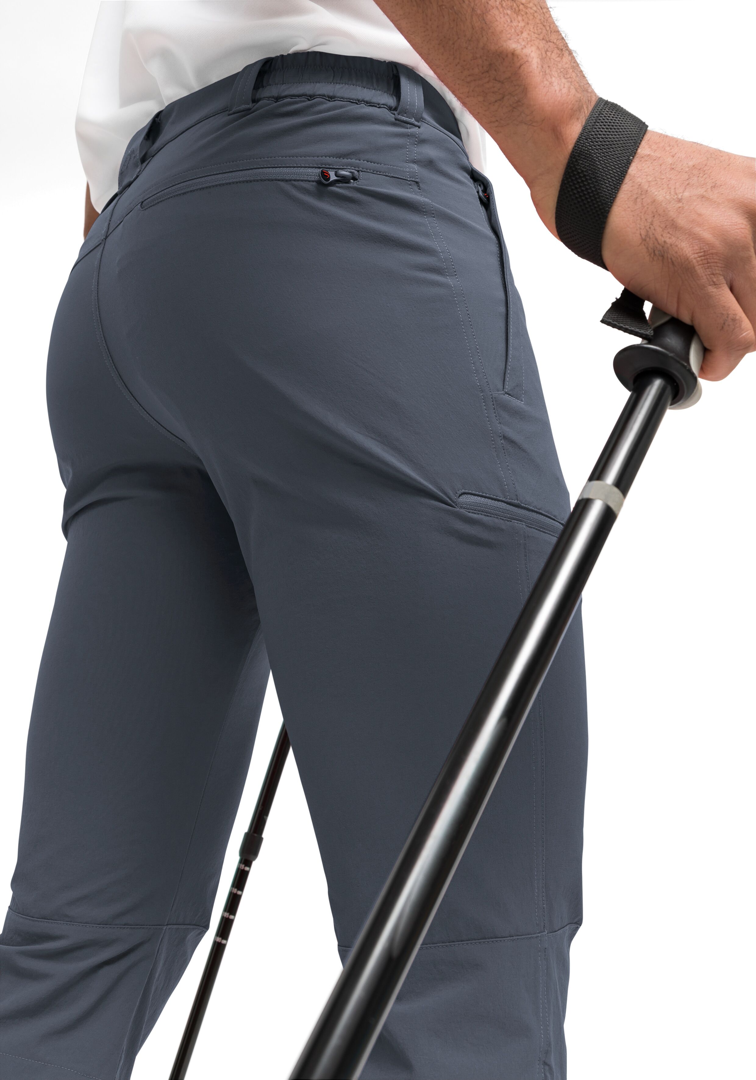 Maier Sports "Jennisei" kurze Hose Herren, luftige Wanderhose, leichte Outdoorhose, Reg Fit grau 33, Kurzgrössen