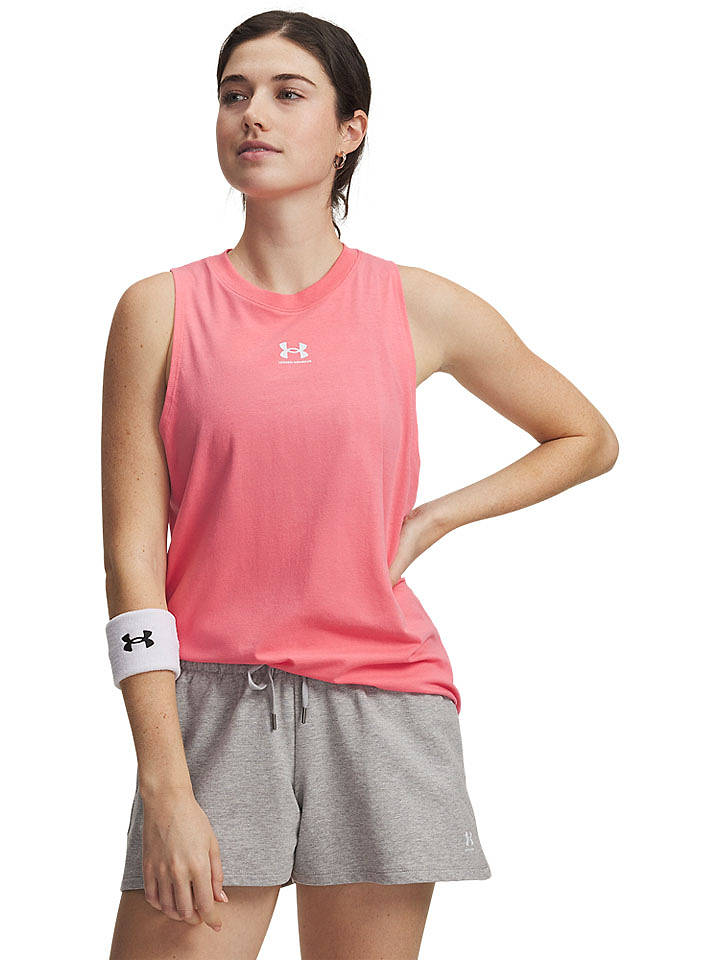Under Armour Trainingstop "Campus Muscle Tank" in Pink - XL