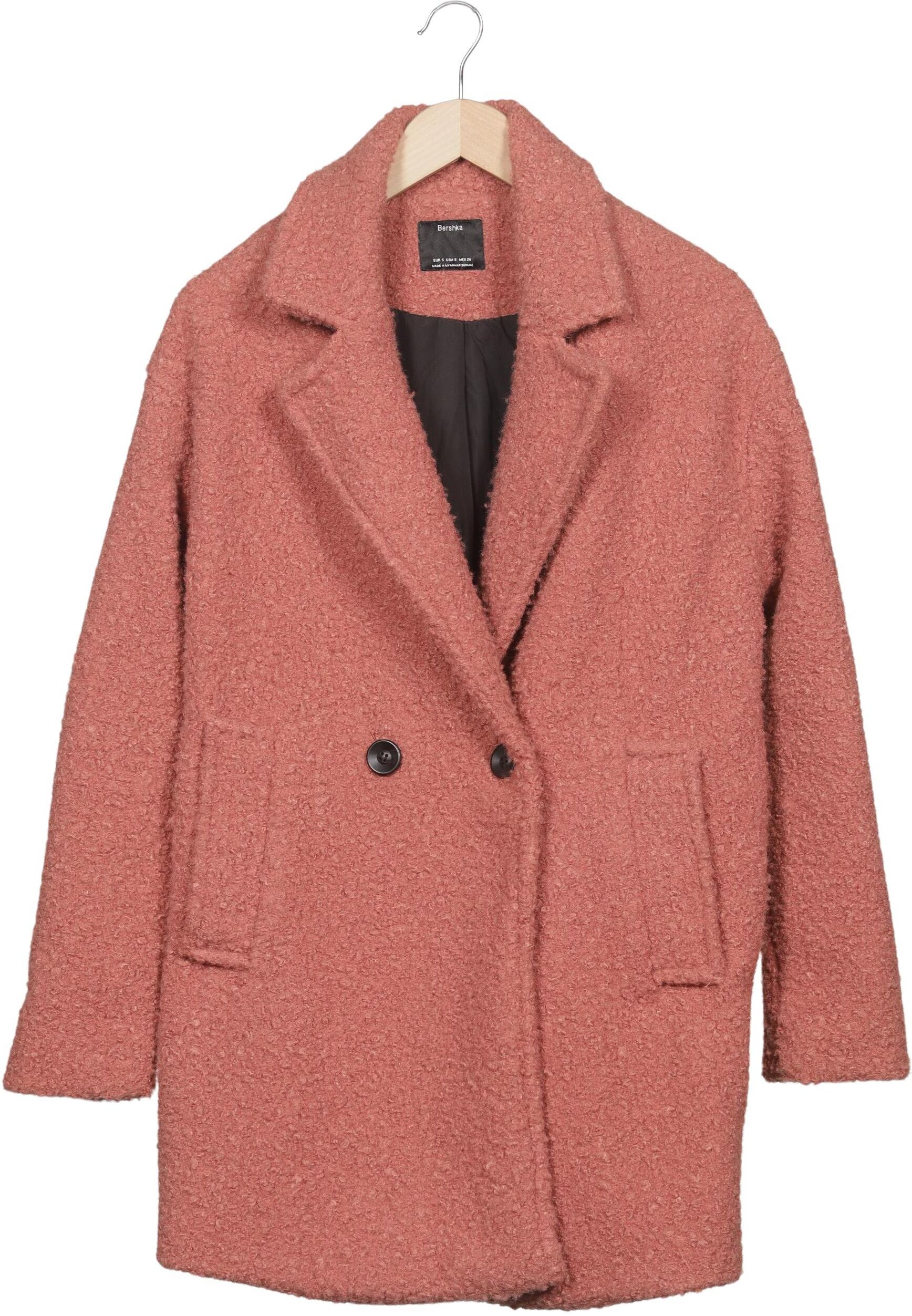 bershka Damen Mantel, Pink, Gr. S, Synthetik - Second Hand