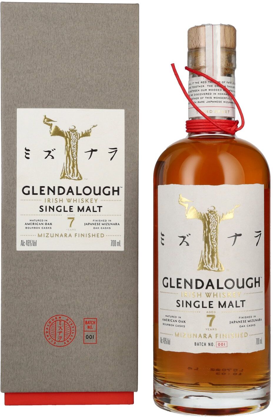 Glendalough 7 Years Old MIZUNARA FINISHED Batch No. 001 46% Vol. 0,7l in Geschenkbox