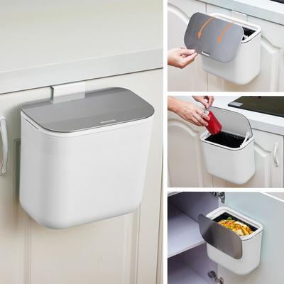 Garvee 1.9 Gal/2.4 Gal Kitchen Compost Bin, Small Hanging Trash Can with Stainless Steel Lid