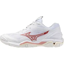 Mizuno Wave Stealth 6 Handballschuhe Damen 73 - white/rose elegance/lava falls 38