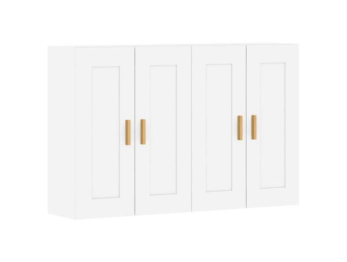 furnicato Wandhängeschrank Wandschrank Weiß 69,5 x 34 x 90 cm - Praktisch und Dekorativ, 2-tlg., Stabiles Highboard mit viel Stauraum und feuchtbeständiger Oberfläche