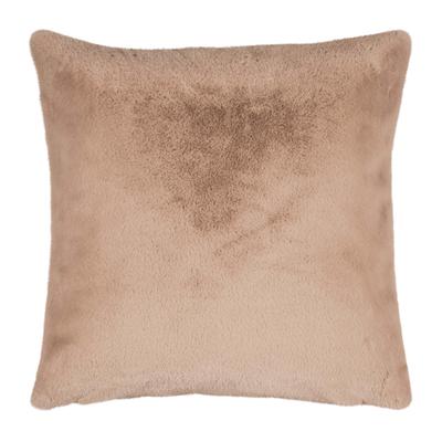 Dekokissen PAD "GAZELLE", beige (taupe, unifarben), B:40cm L:40cm, Polyester, Dekokissen_Sitzkissen_Kissenhüllen, Samtweich mit edler Schimmer-Textur