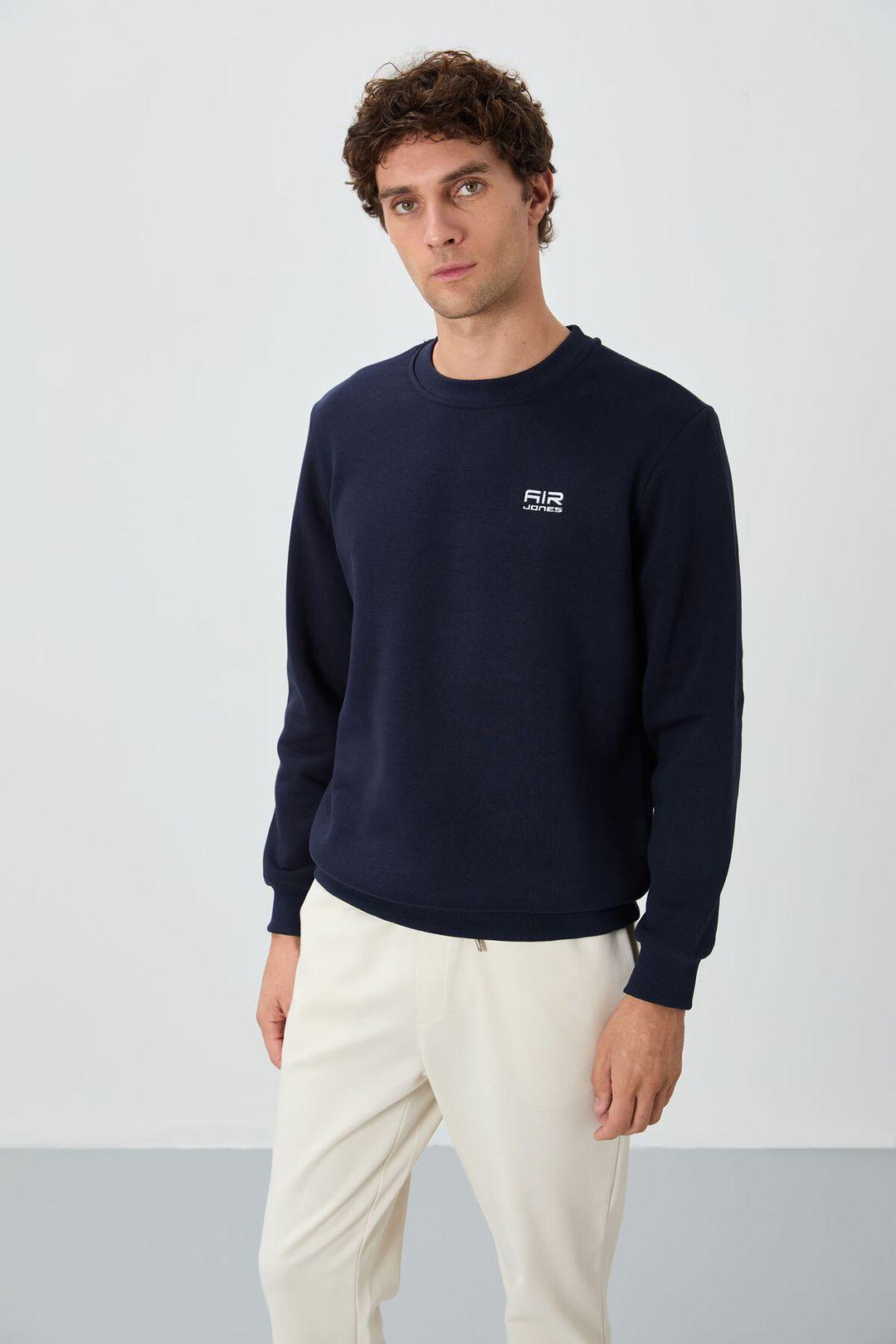 Herren Sweatshirt mit regulärer Passform und Rundhalsausschnitt