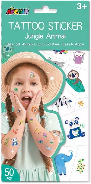 Avenir - Tattoos Sticker Dschungeltiere, Multicolor