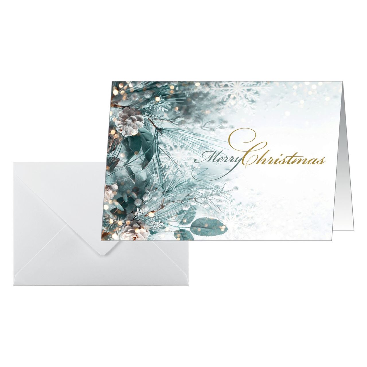 SIGEL 25 Weihnachtskarten Eucalyptus magic DIN A6